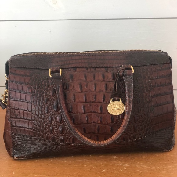 Brahmin Bags Vintage Brahmin Fairhaven Mass Usa Embossed Croc
